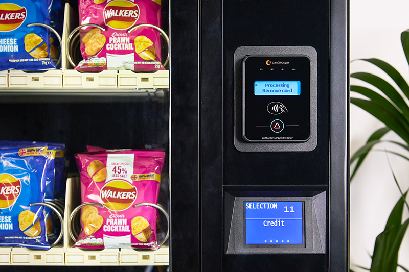 P66 card reader on a vending machine.