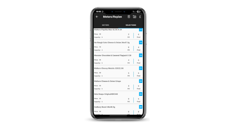 Screenshot of Vendmanager Mobile app
